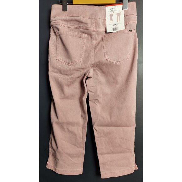 UP! Pink Pull On Crop Pants NWT Women’s Stretch Comfort Casual Trousers - Picture 7 of 8